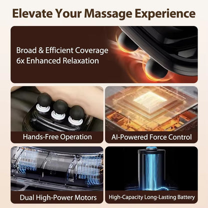 BackEase™ 6-Head Massager Gun